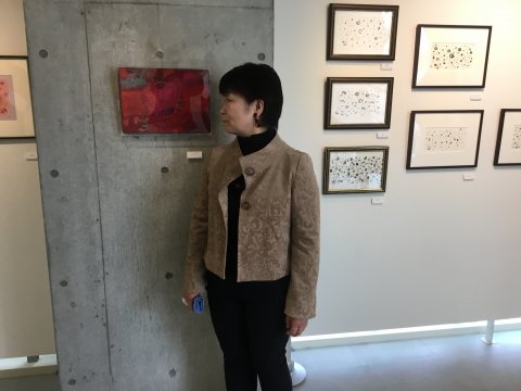 智子さんと「キリストの衣」熱いまなざし