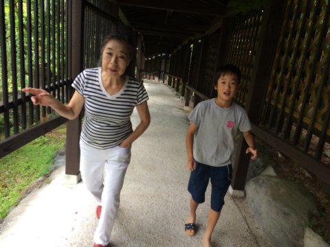 太一くんが7か8才の夏休み 奥飛騨温泉郷「焼岳」で