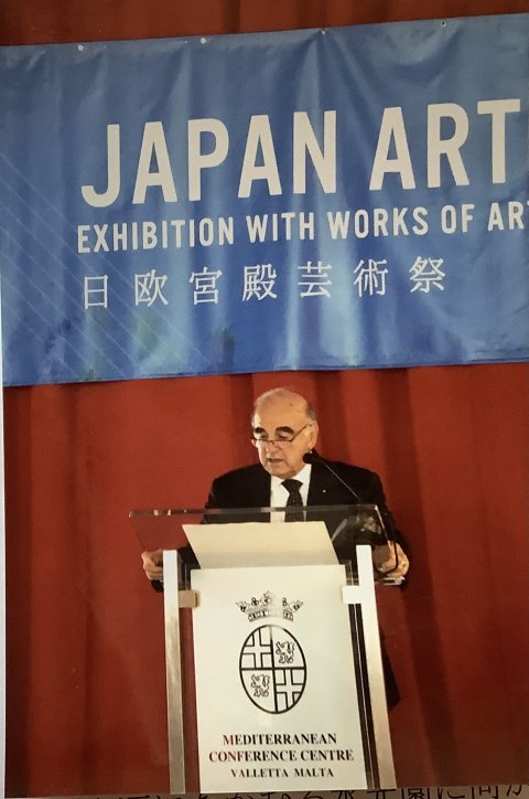 挨拶くださる第10代大統領ジョージ・ヴェラ氏　　2020年