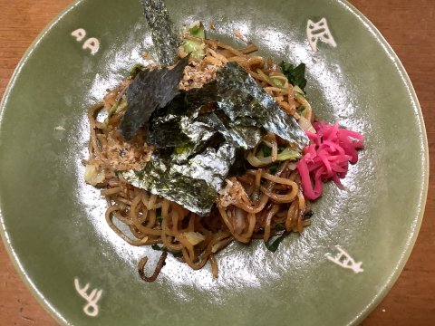 クリスマスバージョンの焼きそば