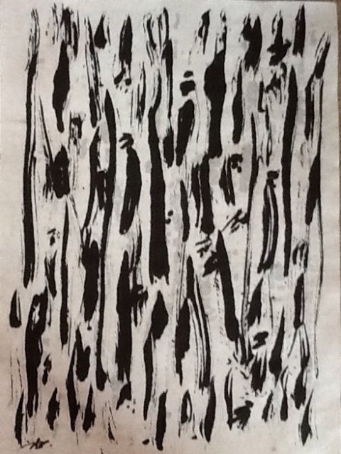 ススキの野(雑踏) 30x24cm